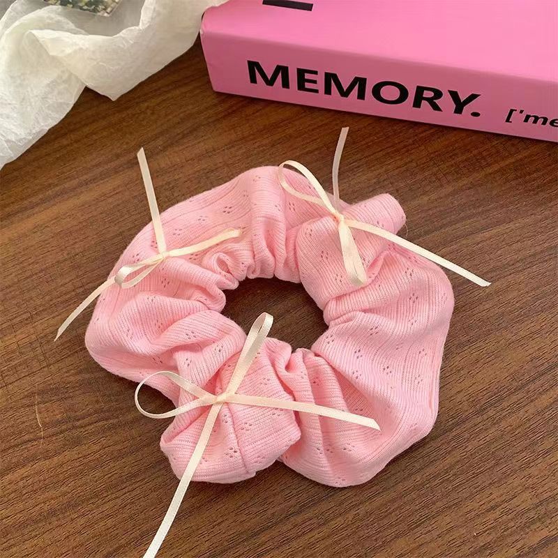 70＃柔粉织带蝴蝶结大肠圈