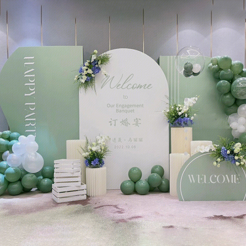 2025订婚宴布置全套装饰婚礼背景墙结婚迎宾区用品kt板背景板场景|undefined