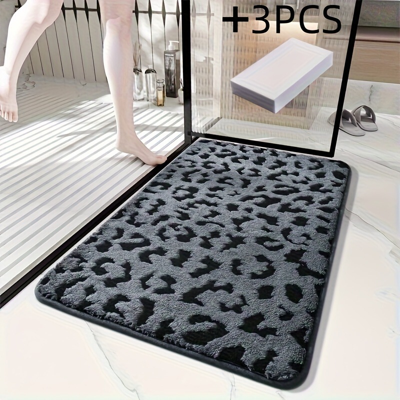 Cross-Border American Retro Leopard Print Imitation Cashmere Floor Mat, Bathroom Entrance Decorative Carpet, Home Soft Skin-Friendly Cooling Mat Cross-Border American Retro Leopard Print Imitation Cashmere Floor Mat, Bathroom Entrance Decorative Carpet, Home Soft Skin-Friendly Cooling Mat
