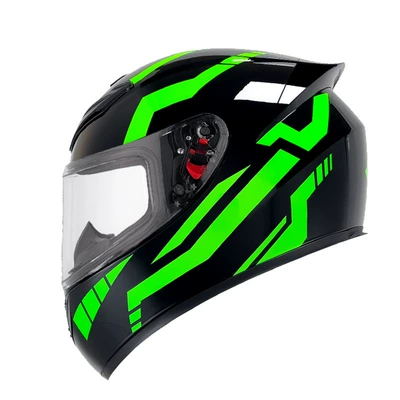 Motorcycle Safety Supplies — Aliexpress Cycling Helmet, Dropshipping - qk111-green-warrior-with-clear-lenses-s