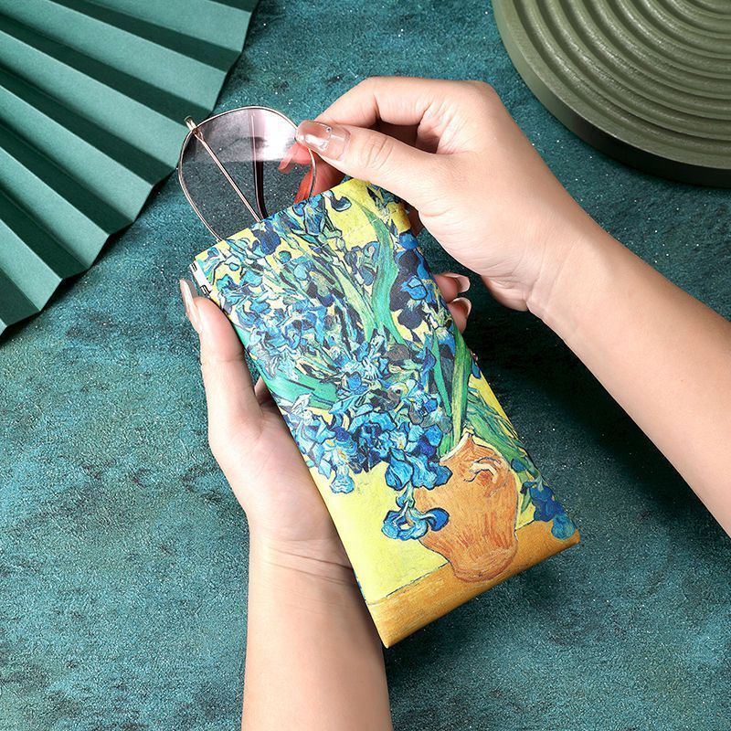 Printed Glasses Case for Women, Sunglasses Storage Box for Men, Pressure-Resistant Portable Automatic Closing Storage Pouch Printed Glasses Case for Women, Sunglasses Storage Box for Men, Pressure-Resistant Portable Automatic Closing Storage Pouch