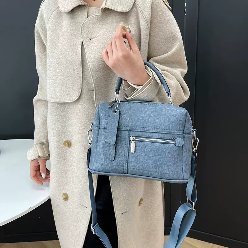 高级感女士手提包新款通勤简约女包包时尚大容量宽肩带单肩斜挎包