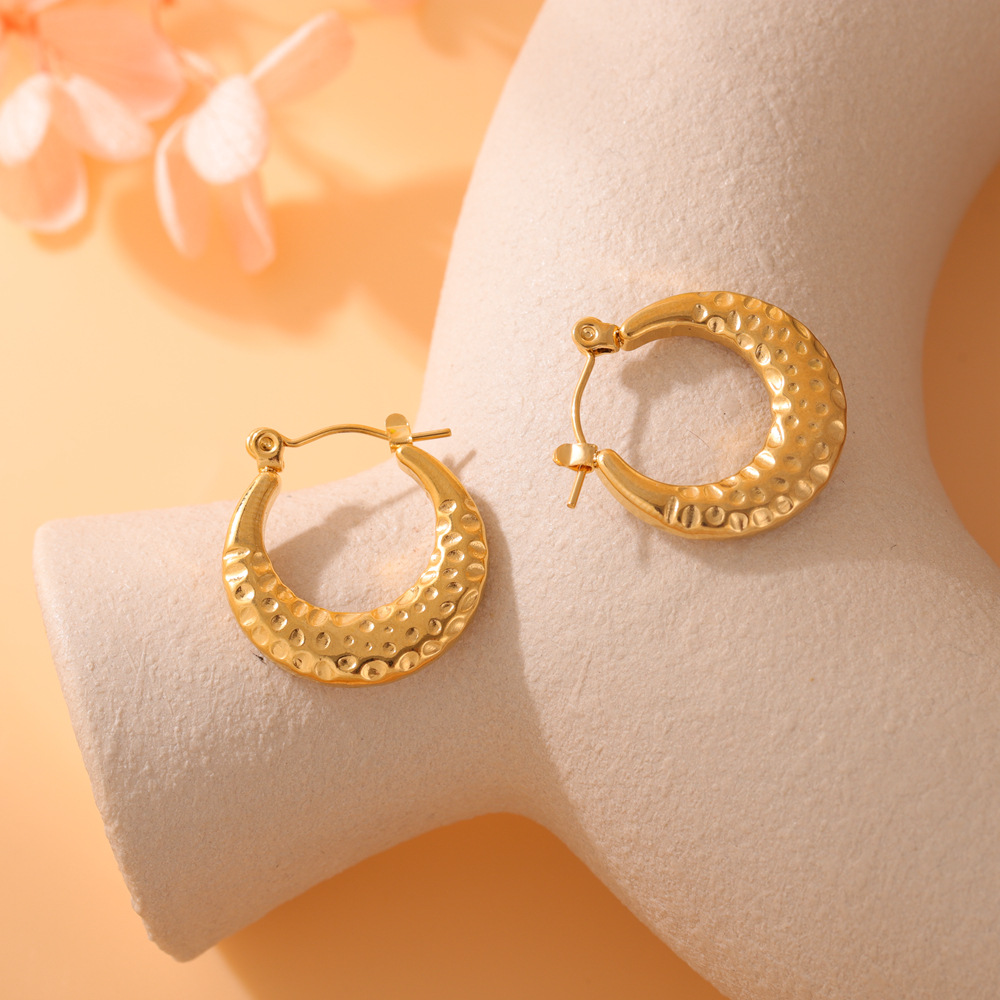 Pendientes de acero inoxidable estilo europeo, minimalista y ligero