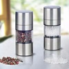 Multi -layer stainless steel transparent manual pepper grip grinder seasoning bottle glass barbecue seasoning tank