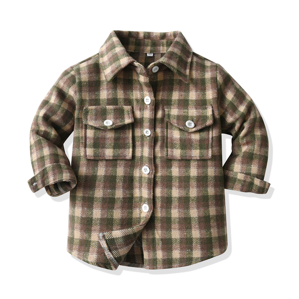 Casual Plaid Cotton Boys Outerwear display picture 2