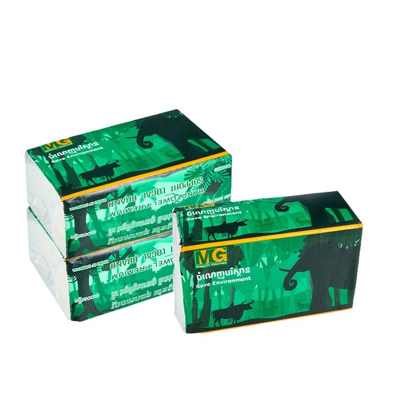 Papel de limpieza de madera desechable de papel de limpieza compuesto de doble capa de comercio exterior exportación de papel de limpieza de EE.