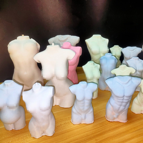 Human body candle silicone mold diy men and women humanoid portrait plaster diffuser stone mold handmade soap cake mold