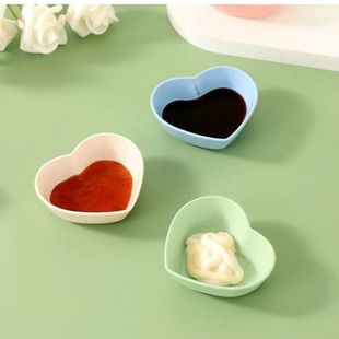 Wheat heart-shaped seasoning Dish Home creative cute small vinegar dish sushi shop sauce dish mustard love dipping dish