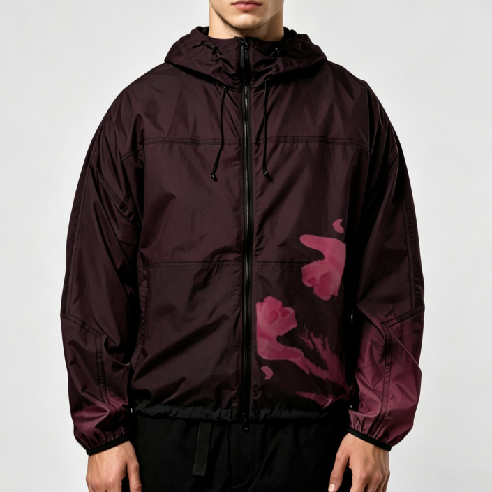 European and American style temperature-sensitive color-changing jacket for men, outdoor sports windbreaker, hooded waterproof coat, cross-border foreign trade men's clothing European and American style temperature-sensitive color-changing jacket for men, outdoor sports windbreaker, hooded waterproof coat, cross-border foreign trade men's clothing