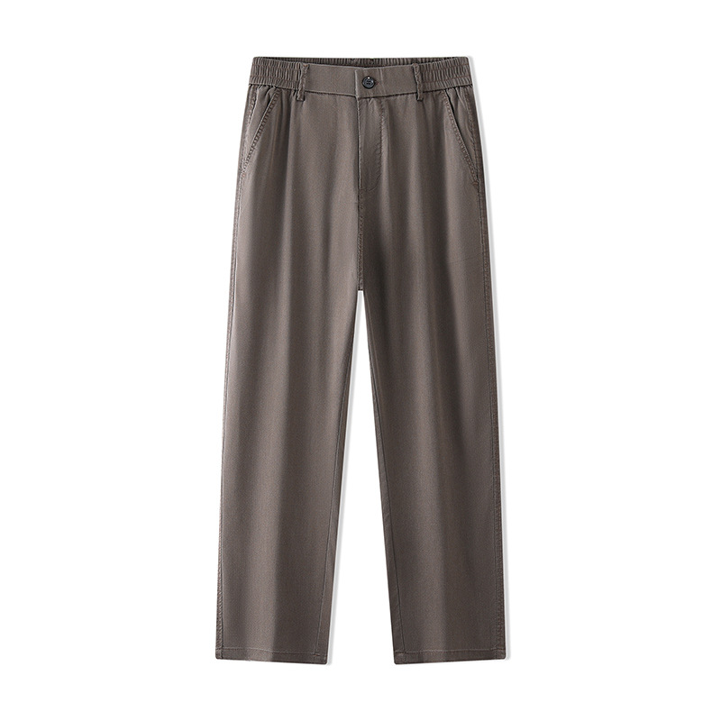 Summer New Style Casual Pants Boys Thin Anti-Wrinkle Tencel Lyocell Cool and Sag Loose Straight Long Pants