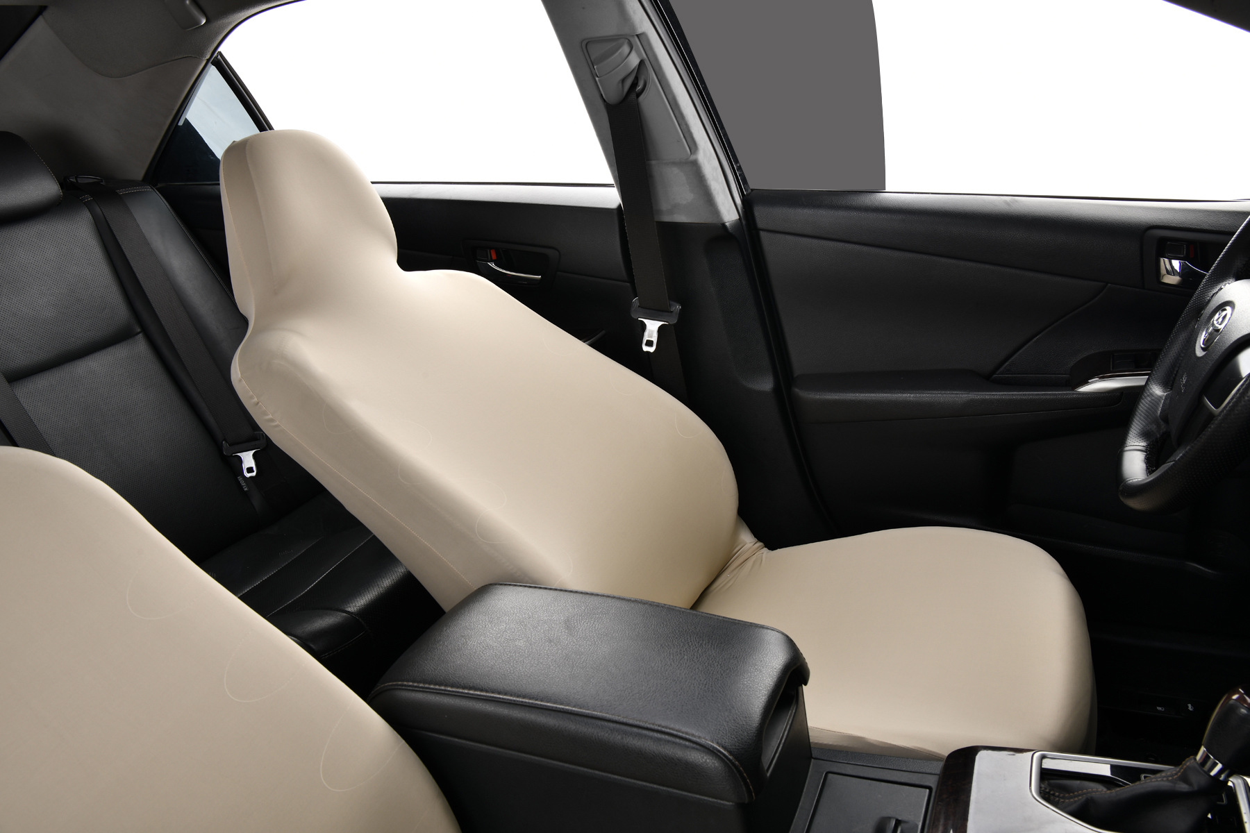 Ice Silk Elastic Non-Slip Car Seat Cover, Cooling B-Style Front Seat Single Universal Type Dustproof Car Seat Cover