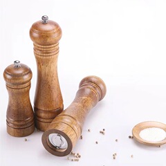 手動オーク胡椒研磨器調味料瓶調味料缶セット家庭用レトロ香料研磨瓶台所用品