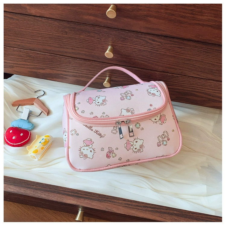 Косметичка ручная (Hello Kitty), большая вместительность, универсальное хранилище для макияжа