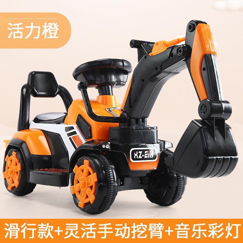 Excavadora eléctrica para niños coche de juguete coche de ingeniería para niños puede ser controlado remotamente excavadora puede sentarse excavadora gancho image 8