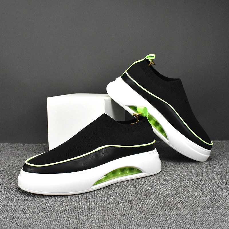 Дышащая обувь для скейтбординга в новом стиле, модная повседневная увеличивающая рост внутренняя Мужская обувь в Корейском стиле, обувь с низким верхом и толстой подошвой, универсальная