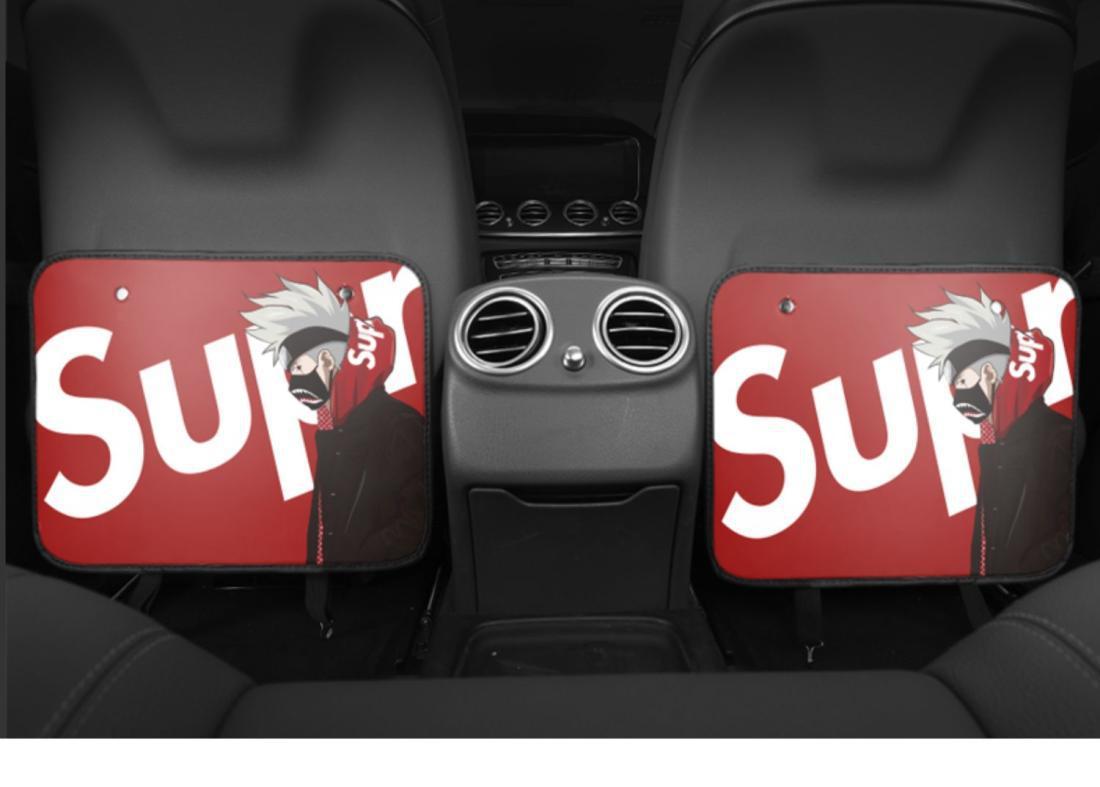 Car Seat Back Storage Bag Rear Seat Anti-kick Pad Protective Pad Back Hanging Bag Storage Bag Box Cartoon Pikachu