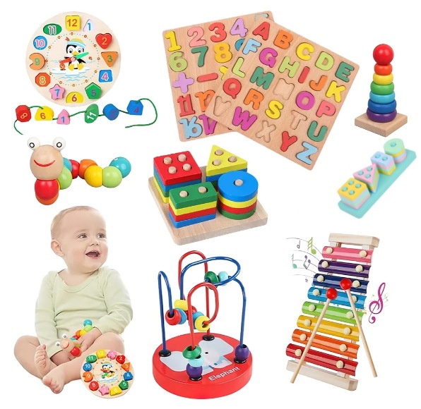 La educación temprana infantil de madera Meng tranquiliza la campana de la cama, el juguete orf, el bebé agarra la campana y sacude el conjunto de instrumentos musicales image 22