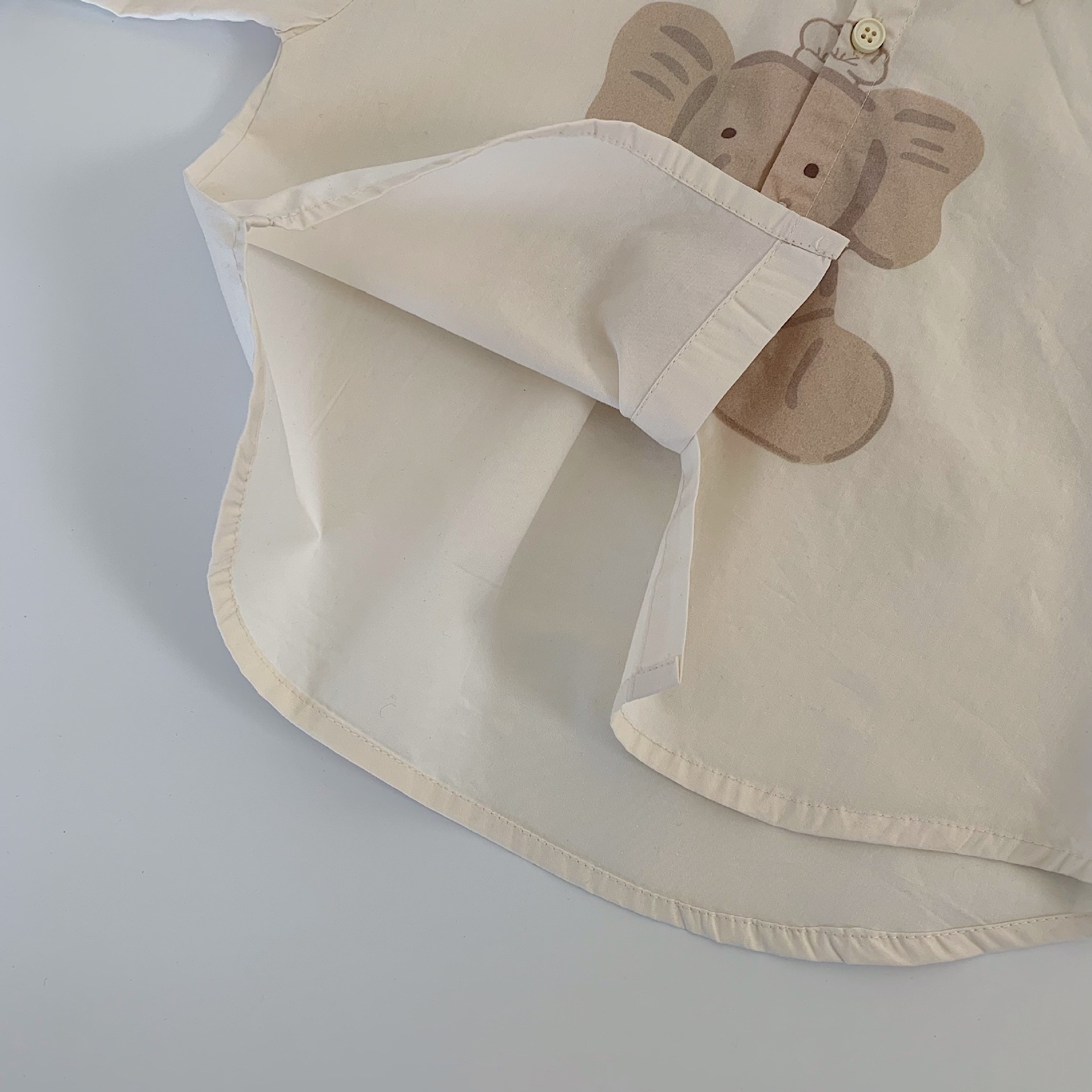 Camisas infantiles de Maibo 2025, otoño, lindos cardigans con solapa de dibujos animados para niños y niñas, chaqueta, nueva camisa de elefante de moda