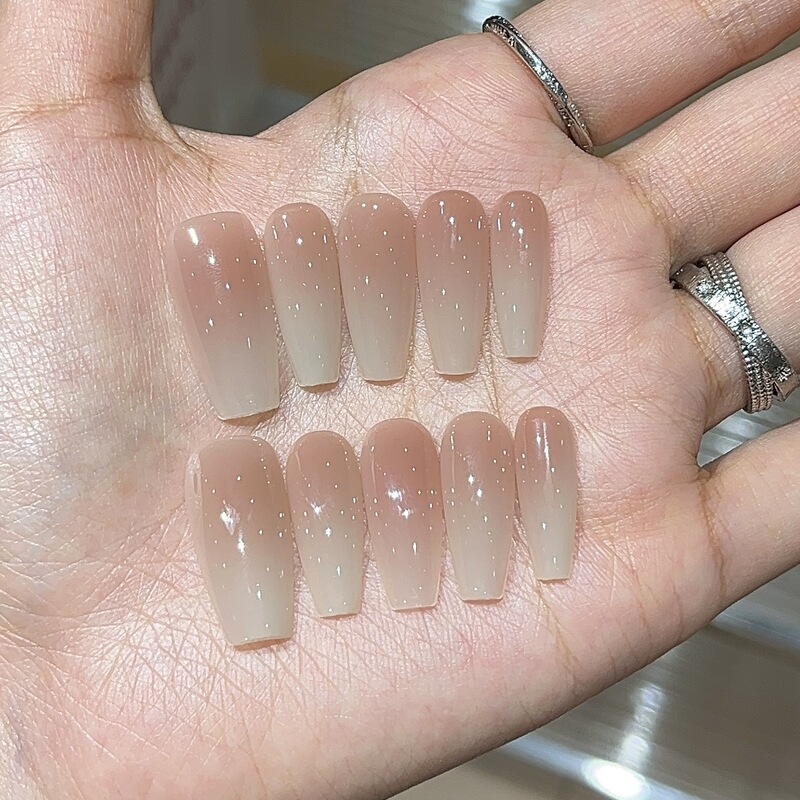 【Hanhan Nails】Handmade Wearable Nails Simple Gradient Pure Desire Whitening Detachable Exquisite Peach Wholesale Nail Art 【Hanhan Nails】Handmade Wearable Nails Simple Gradient Pure Desire Whitening Detachable Exquisite Peach Wholesale Nail Art