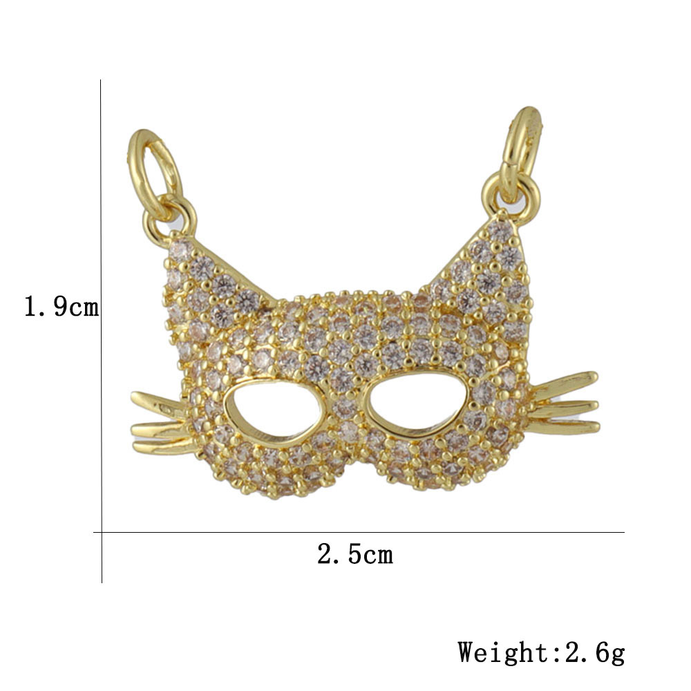 2g Weight Pendant Jewelry Making Type 14*16MM Jewelry Making Size Zircon Inlay Material DIY Jewelry Accessories Classification 1 Piece Quantity Copper Material Halloween Festival Dinosaur, Heart Shape, Bat Pattern Plating, Inlay Design IG Style Style 1 Piece 14*16MM Copper Zircon Dinosaur Heart Shape Bat Pendant 14