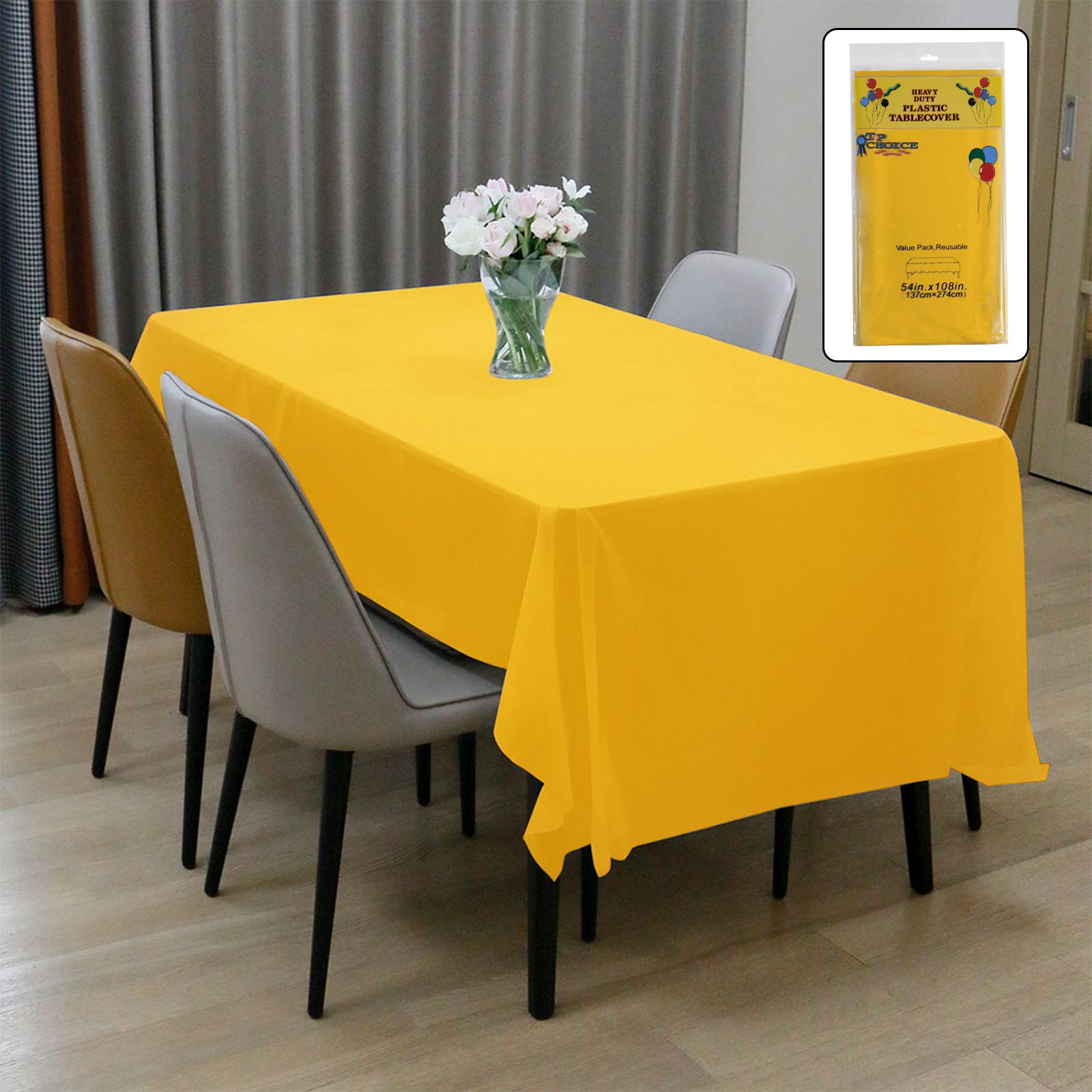 Mantel desechable transfronterizo de color liso, mantel impermeable de plástico PEVA engrosado para hoteles y fiestas de cumpleaños, venta al por mayor en stock.