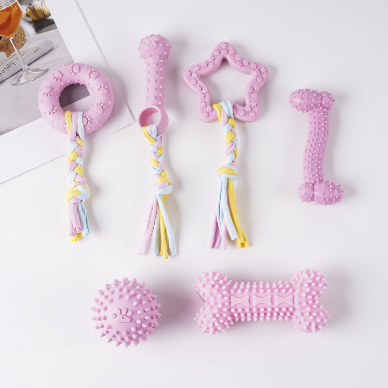 Juguete para mascotas de TPR de gran venta transfronterizo, palo de dentición para perros para entretenimiento, juguete de autoentretenimiento para cachorros duradero y resistente a las mordidas.