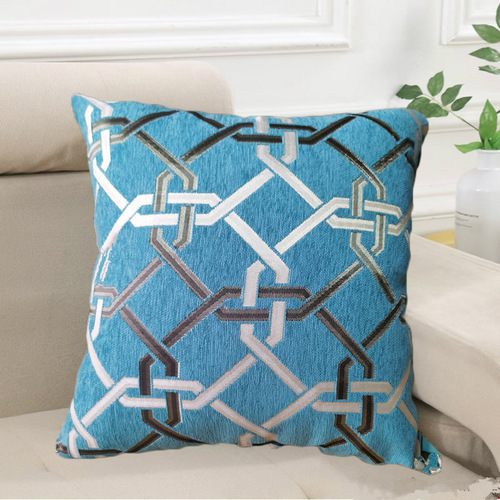 Simple square 450 thick chenille sofa pillow cushion cover removable and washable without core chair lumbar pillow