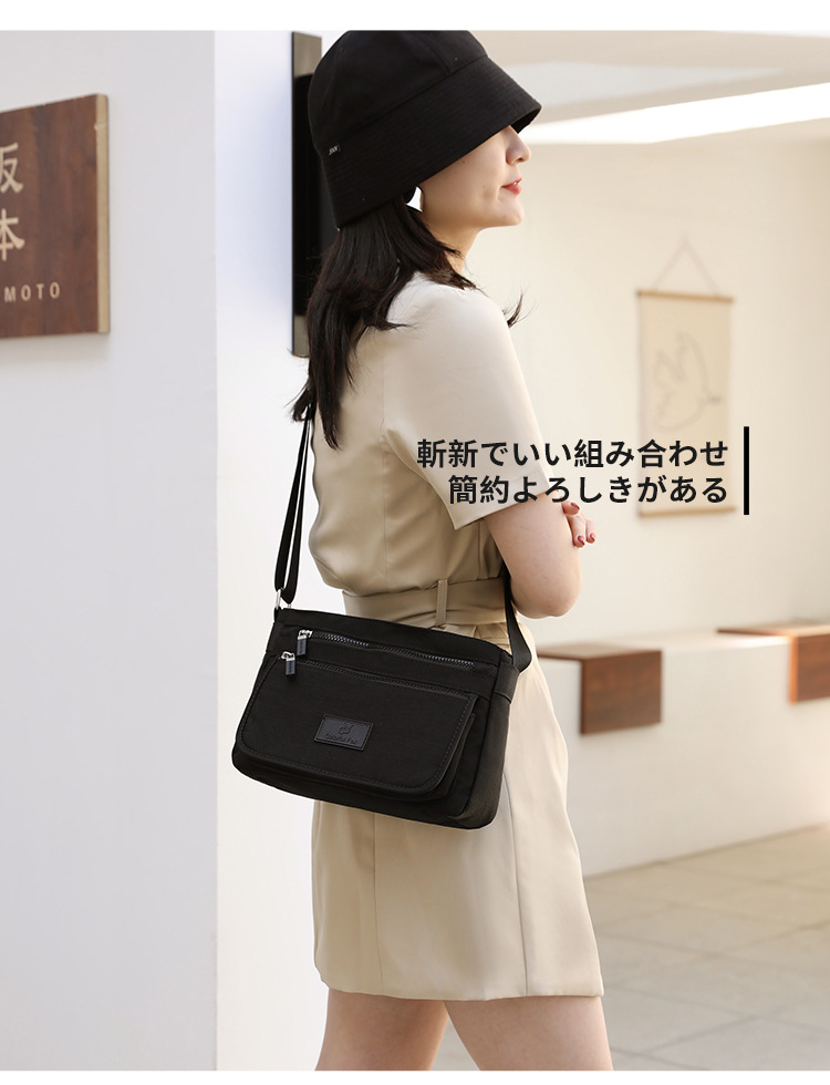 New trendy single-shoulder bag, waterproof nylon bag, multi-layer crossbody bag, Korean-style versatile backpack for foreign trade women in 2025 Item Picture