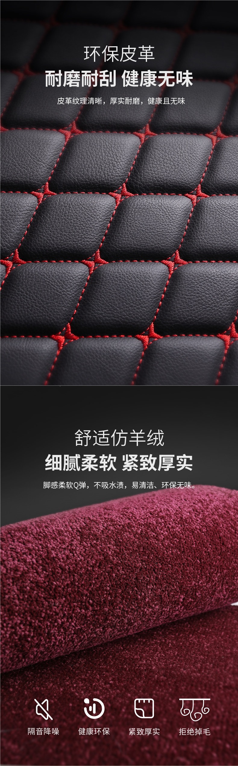 Full-coverage car floor mats, specialized floor mats for car interior upgrade, waterproof, new and old models, silk loop floor mats, foot pads, car mats