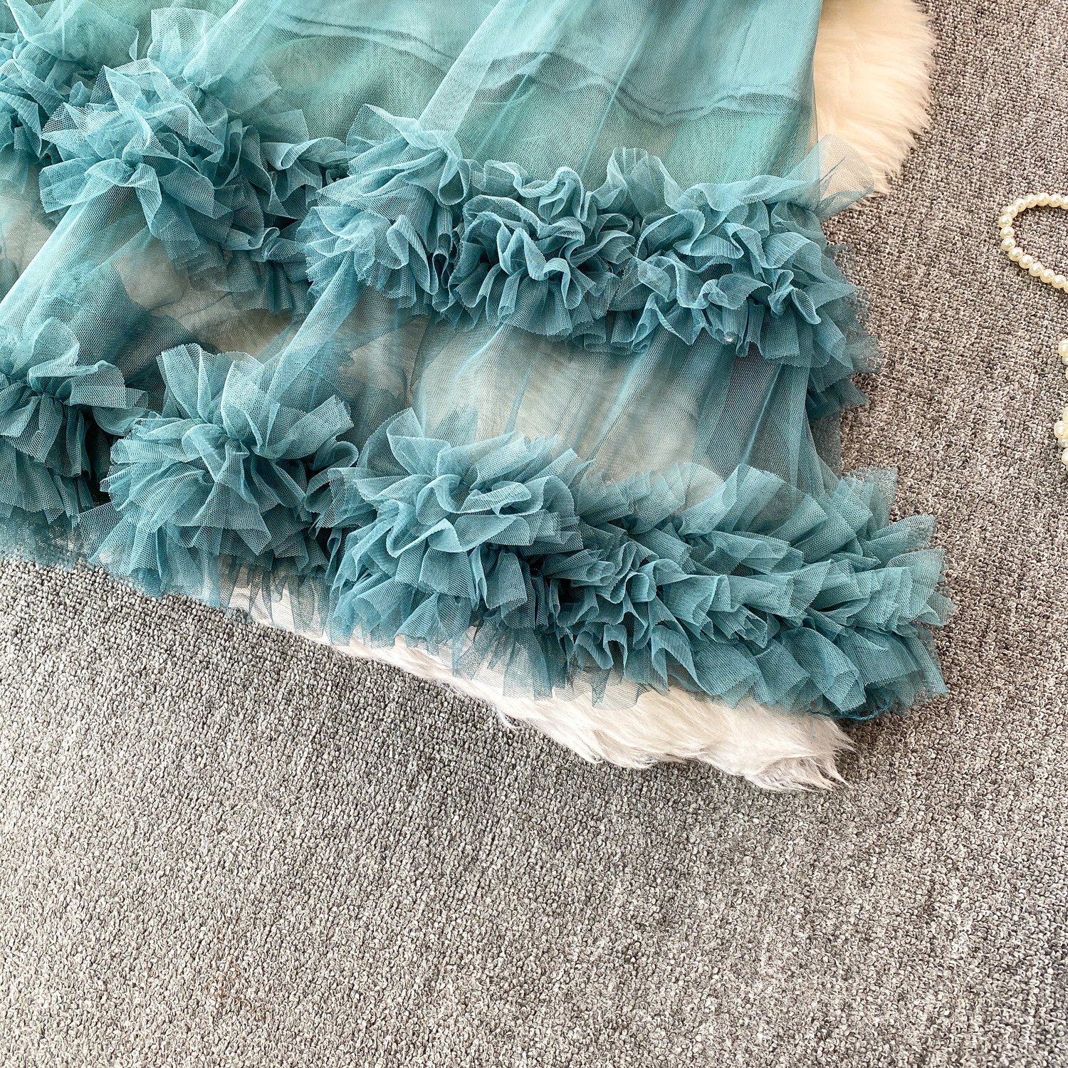 Fairy Romantic Style High-Waisted Ruffle Skirt For Women Sweet And Youthful Slimming Cake Skirt For Summer_ecoleips.com
