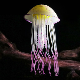 Fish tank decorations Sea Moon luminous simulation jellyfish wholesale silicone fluorescent fake fish aquarium landscaping ornaments