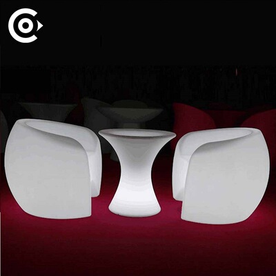 酷擎led發光家具 七彩充電遙控ktv茶幾 清吧酒吧散座發光沙發桌椅