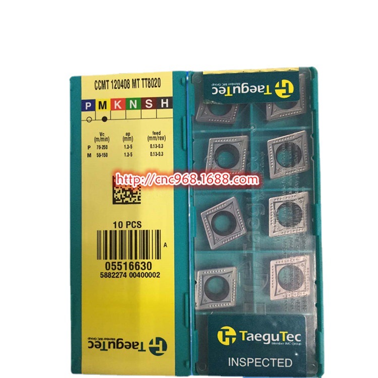 TAEGUTEC特固克数控刀头CCMT120408-MT TT8020菱形80度涂层车刀片