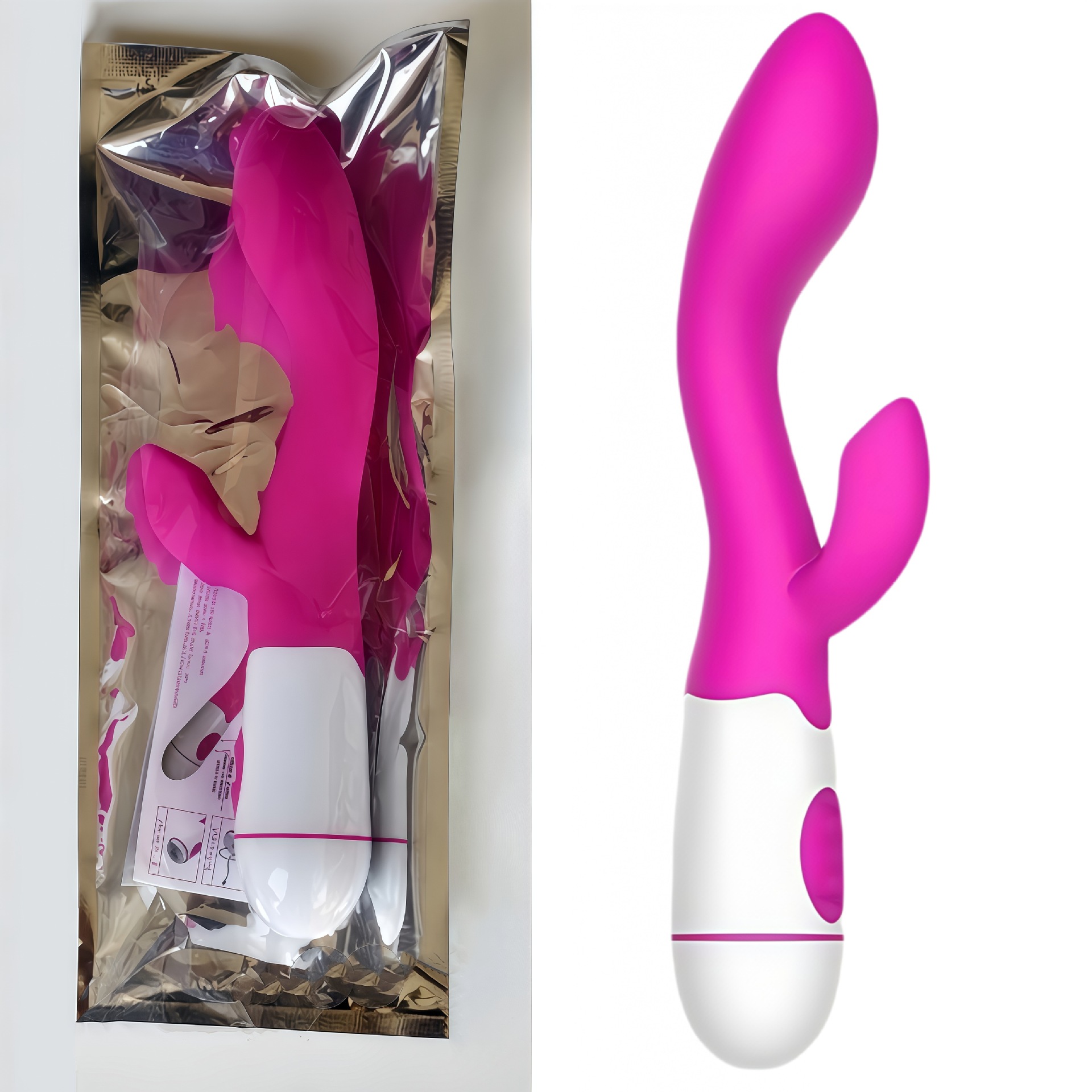 Carga punto G doble vibración simulación de moda vibración AV varilla de masturbación de silicona para adultos juguetes sexuales fábrica al por mayor