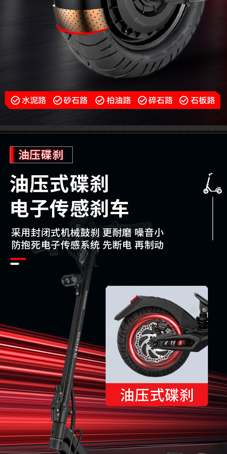 EU stock BOYUEDA electric scooter adult commuter electric vehicle single-drive high-speed foldable mobility scooter