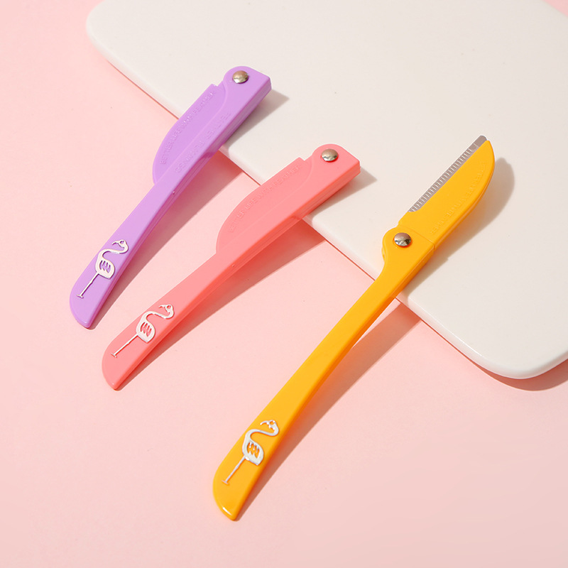 3 conjuntos de cuchillo de cejas de plástico afilado recto conjunto de cuchillo de cejas profesional cuchillo de cejas cortas cuchillo de cejas de belleza