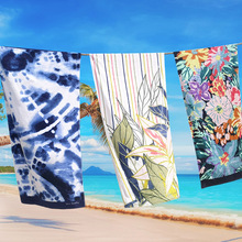 加厚沙滩巾欧美风情活性印花柔软吸水加大游泳全棉洗澡浴巾170*85