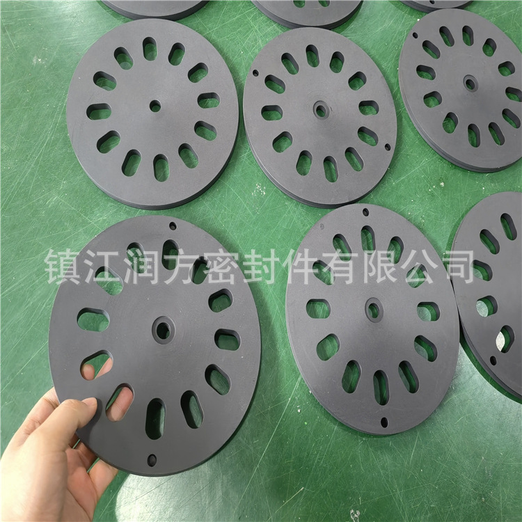 聚四氟乙烯PTFE碳纤维圆盘  四氟碳纤维圆板CNC精雕