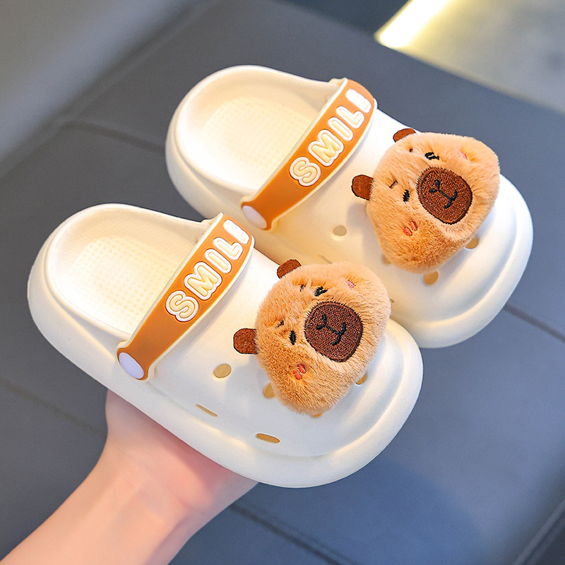 Capibara zapatos para niños de verano antideslizantes, zapatillas de playa para niños respirables.