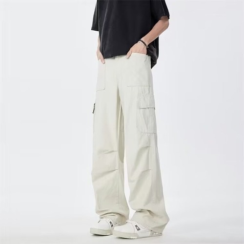 Men's Summer Thin Straight Leg Loose American Paratrooper Work Pants Men's Trend Brand Outdoor Versatile Casual Pants