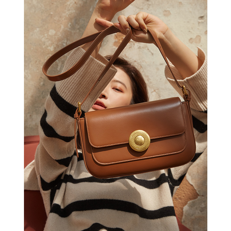 2024 High end Genuine Leather Crossbody Unique Design Underarm Bag, Women's Single Shoulder Bag_voghion.com