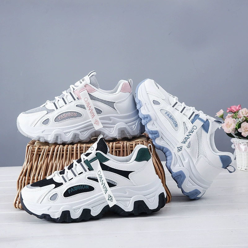 Ин корейская версия Daddy Female Shoes 2024 Весна и Осень Новая Студенческая Спортивная Обувь Женская Tide увеличивает сет casual shoes q7811
