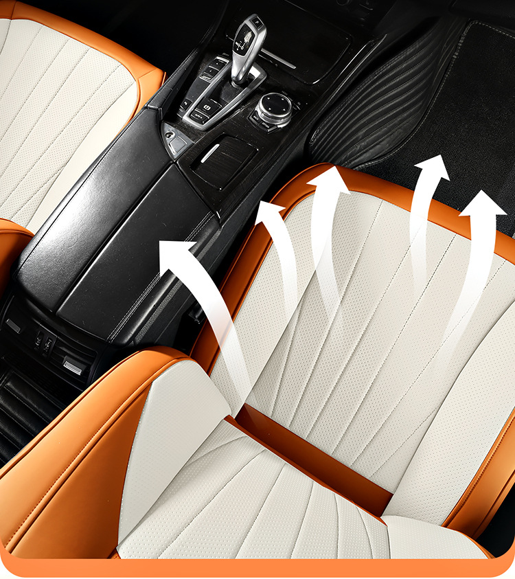Car Seat Cushion Full Surround Leather New Model Car Seat Cover Universal for All Seasons Five-Seater Leather Special Seat Cushion Cover