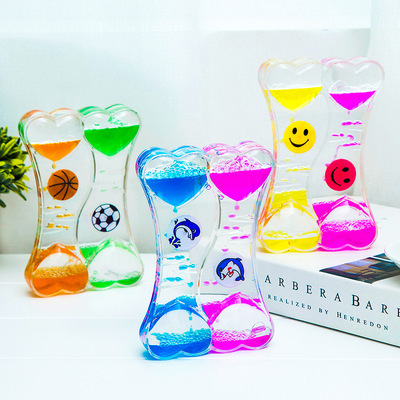 originality colour Water leak liquid Heart-shaped Double spin runner Droplets hourglass timer Decoration children A birthday present