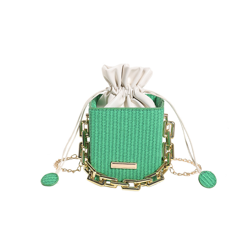 2023 nuevo cordón bolso de las mujeres de moda casual moda cintura cadena hombro bolsa de mensajero estilo occidental cadena portátil pequeña bolsa cuadrada