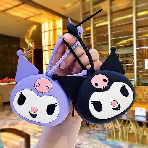 Cartoon Sanrio Chulomimi Large-Eared Dog Mini Wallet Keychain Portable Storage Bag Ornament Gift