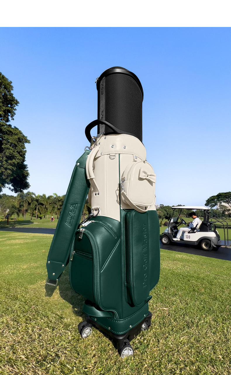 Túi golf hàng không PGM vỏ cứng kính thiên văn bốn bánh 130x28x38 cm — Túi bóng hãng hàng không [túi đeo chéo có thể tháo rời/bằng sáng chế kính thiên văn vỏ cứng/bằng sáng chế cơ đảo ngược] màu be QB176 chi tiết 10