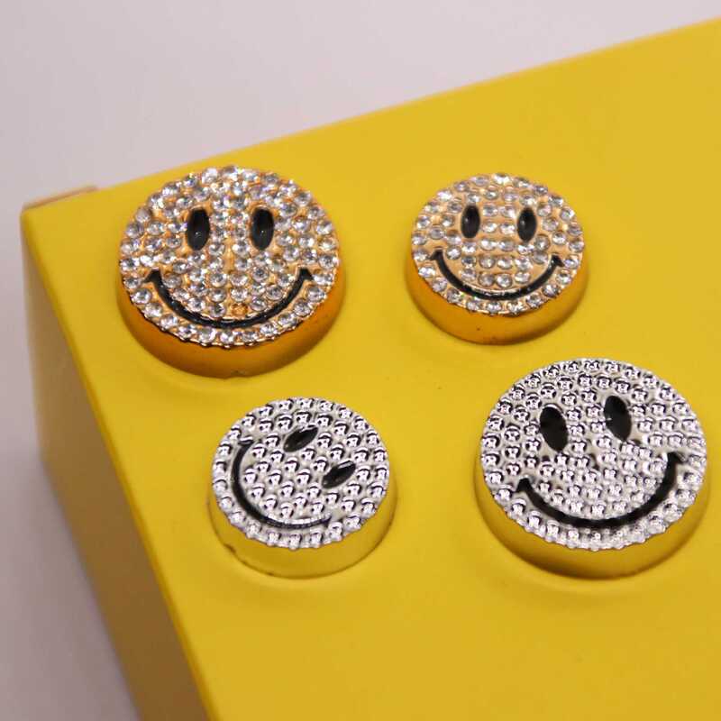Cartoon Cute Dot-Studded Smiley Face Series Accessories for Decorating Clogs and Shoes DIY Accessories