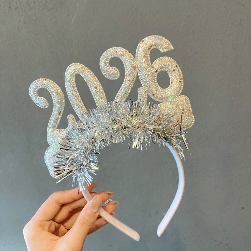 2026 デジタルヘッドバンド新年大晦日スパンコールヘッドバンドヘッドバンド大晦日誕生日ヘッドバンドクリスマスパーティー写真小道具|undefined