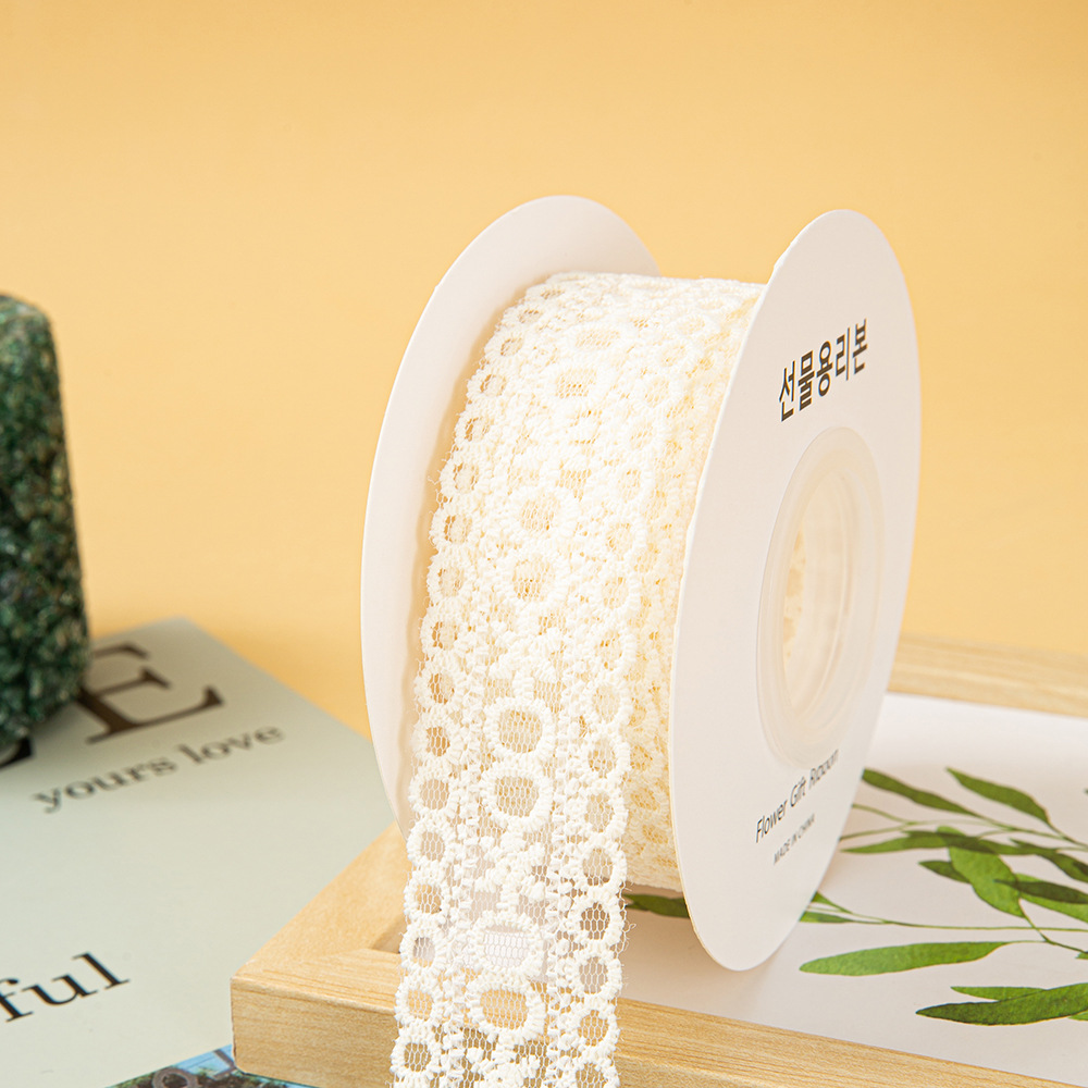 透明レースウェビングメッシュ刺繍ミルクシルク DIY リボンヘアアクセサリー花包装衣類アクセサリー